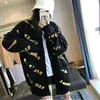 hoodies balenciges men's sweaters Paris home's versatile new fashion letter designer jacquard knitting cardigan sweater coat female shows thin and lo