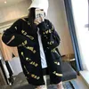 designer hoodies balencigs men's sweaters Paris home's versatile new fashion letter jacquard knitting cardigan sweater coat female shows thin and lo VOPV