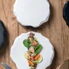 Platen creatief stenen patroon keramische bord gerechten westelijke steak dessert zwart-witgoud speciaal tafelwerk
