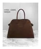 R001ow Margauxs 15 Suede Tote Bag Cowhide Commuter Handheld Women's Bag Textured Genuine Leather Travel Bag 231124