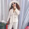 Pakken meisjes formeel pak blazer jasbroek 2 stks jurk kinderen bruiloft feest kleding set tiener meisjes schoolprestaties voor 230424