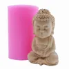 Tathagata Buddha-Kerzenformen, handgefertigte Wachs-Silikonform, verzierte Aromatherapie-Gipsharz-Bastelform H12222268