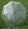 Regenschirme Mode Transparent Dreifach faltbarer Regenschirm Studenten Outdoor-Reise Tragbarer winddichter regnerischer faltbarer Sonnenschirm Regenausrüstung