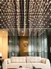 Lustres Ecojas Modern Suspenso Luz LED Candelabro Pingente Lâmpada para Sala de estar Personalizada El Decoração Grande