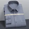 Men's Dress Shirts Long Sleeves Shirt Fashion Formal Classic Business Single Pocket Casual Slim Fit Breathable Non-Iron Top