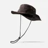 Cycling Caps Outdoor Mesh Wandelhoed strandbenodigdheden visser UV Protection Safari Hunting Bucket Breide rand