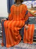 Этническая одежда Abayas для женщин Dubai 2023 Печать из бисера шифон Jilbab Мусульманс