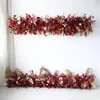 Декоративные цветы красные искусственные сушеные цветочные листовые растения Row Diy Свадебная дорога свинцовый фон арка декор стены вечеринка
