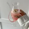 머그잔 창조적 인 유리 컵 투명한 커피 우유 머그 덩어리 불규칙 위스키 칵테일 와인 잔 주스 크리스마스 선물 231124