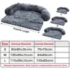 kennels pens Removable Plush Pet Dog Bed Sofa for Large Dogs House Mat Kennel Winter Warm Cat Pad Washable Cushion Blanket Cover 231124