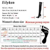 Bottes Eilyken Fashion Runway Crystal Stretch Tissu Chaussette Sur-le-genou Botte Cuisse Haute Bout Pointu Femme Talon Aiguille Chaussures 231123