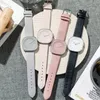 Wristwatches Niche Design Art Creative Temperament Watch Schoolgirl Japanese Style Minimalist Milk Tea Sugar Cube Ins Fashion