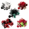 Hair Accessories 5pcs Baby Kids christmas ostrich Feather Hair Bows Headband For Cute Holiday Girls Boys snowflake Accessories Gift 231124