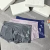 Tide Brand Designer Men Underpants Fashion Ice Silk Summer Men Sexy Underwear Casual Boîtres respirant 3PCE / BOX