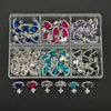 Nail Art Decorations 1Box 3D s Heart Planet Charms Jewelry Glass Luxe Parts Diamond Crystal Nails Decoration Accessories 231123