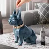 European Style Geometry French Bulldog Resin Statue Money Box Creative Home Decor Coin Storage Box Child Gift Piggy Bank WX3 T2007239r