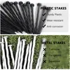 Other Garden Tools turf nails nylon spikes seed fabric secure outdoor garden landscape plastic paver edging soil pins protector 230422