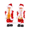 Fournitures de jouets de Noël Décorations de joyeux Noël pour la maison Musique électrique Poupée du Père Noël Glowing Swing Dancing Peluche Toy Xmas Navidad Noel Gift 231124