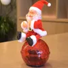 Speelgoedbenodigdheden elektrische kerstman claus gloeien kleurrijk roterend kogelmuziek dorp decor pop creatief cadeau kerstmogelijk speelgoed 231124