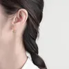 Boucles d'oreilles créoles couleur argent pour femmes, petite boucle d'oreille en or fin, Huggie, tendance, bijoux de luxe originaux de styliste, à la mode, 2023