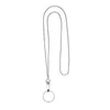 Correntes Mulheres 19 "Moda Lanyard Colar de Aço Inoxidável com Fecho Oval Giratório Chaveiro Titulares de Cartão de ID (O-Ring Chain)