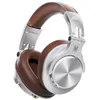 Fones de ouvido sem fio OneODio A70 Sport Bluetooth 5.2 Encontro de ouvido sobre o fone de ouvido semeados com microfone para o telefone de ouro rosa