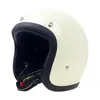 Capacetes de motocicleta capacete de fibra de fibra de vidro vintage 3/4 de face aberto casco para moto 7 cores AVAIable