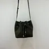 Sacos de noite feminino cordão retro bolsa de couro genuíno com arco design coreano cruz corpo ombro balde fosco luxo axila