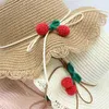 Casquettes d'été bébé fleur paille respirante avec sac à main sacs enfants garçon filles pare-soleil Protection UV Panama chapeau ensemble P230424