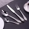 Conjuntos de utensílios de jantar Western Set 24pcs 304 Aço inoxidável Handelino de luxo Talhery Dinner Knife Spoon colher de chá de mesa de prata