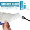 Nowy 30/100ml biały żel do czyszczenia butów czyste plamy do butów wybielanie oczyszczający polski żel odtleniający piankę do tenisówek usuń żółtą krawędź