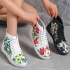 Buty Graffiti High Top Women Sneakers Fashion grube podeszwy buty na kostce damskie buty Downe rozmiar 43 wulkanizowane buty 230422