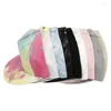 Ball Caps Baby Baseball Bap Summer Sun Hats for Girls Fashion Tie Dye Snapback Infant Brim Brim Trend