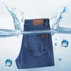 Jeans da uomo in tessuto modale stile classico sottile blu-grigio pantaloni di jeans dritti alla moda primaverile ed estiva da uomo