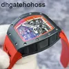 Richardmills Orologio Orologi meccanici svizzeri Miller Rm011fm Midnight Fire Global Limited Edition 88 Colore nero e rosso Quadranti scavati Data Cronologia Me