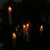 10PC LED CANDLE LIGHT WITH CLIPS HOME PARTY WEDDINGクリスマスツリー装飾リモートコントロールされたフレームレスコードレスクリスマスキャンドルライトY210F