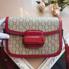 Embossed Mini Bag Flap Crossbody Bags Shoulder Bag Women Handbags Lady Small Purse Canvas Genuine Leather Classic Letter Retro Hardware Detachable Red Green Strap