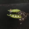 Stud -oorbellen Vanssey Vintage Pea Clover Leaf Natural Freshwater Pearl Green Coating Set Wedding Accessoires Women voor 2023
