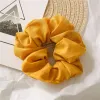 Party Favor Women Girls Solid Chiffon Scrunchies Elastic Ring Hair Ties Accessories Ponytail Holder Hairbands Rubber Band Scrunchies M13