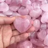 Nouveau 1 pièces pierres naturelles et cristaux sculptés multicolore en forme de coeur amour pierre gemme décoration de chambre bricolage pour collier guérison Reiki S14