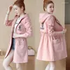 Women's Trench Coats Women Coat 2023 Female Spring Autumn Casual Student Windbreaker Ladies Loose All-match High-end Lining C555