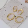 Orecchini a cerchio Gioielli di moda europei americani Placcati in oro 18 carati Metallo a forma di U Geometrici Accessori da lavoro quotidiani da donna eleganti