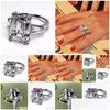 Anneaux de mariage Anneaux de luxe taille émeraude 4Ct bague en diamant de laboratoire 100 Original 925 Sterling Sier bande de fiançailles pour les femmes bijoux de mariée Dr Dhhy3