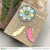 Hediye sargısı tüy desen kesme kalıp varış 2023 diy kalıplar scrapbooking kağıt yapım kesim el sanatları şablonu el yapımı kart