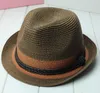 Cappelli a tesa larga 2023 Sun For Women Jazz Caps Panama Fedoras Unisex Top Beach Visor Hat Berretto di paglia Brief Solid