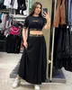 Designer Two Piece Dress Women Fashion Crop Top and Long Maxi Skirt Sets Free Ship