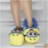 Pantoufles d'intérieur Y200706 mignon dessin animé Minion peluche maison d'hiver pour Adts femmes hommes livraison directe chaussures accessoires DH04H