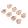 Pendanthalsband 1st Natural Round Crystal Water Drop Shape Rose Quartzs Stone For Women Halsband örhänge smycken gör storlek 26x35mm