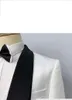 Ternos masculinos branco treliça jacquard tecido 3d ponto impressão homem terno elegante conjunto designer de luxo namorado magro ajuste blazer vestido cerimônia de casamento