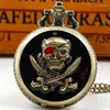 Pocket Watches Vintage Number Rudder Design Watch Men Half Steampunk Gift With Chain Montre A Gousset